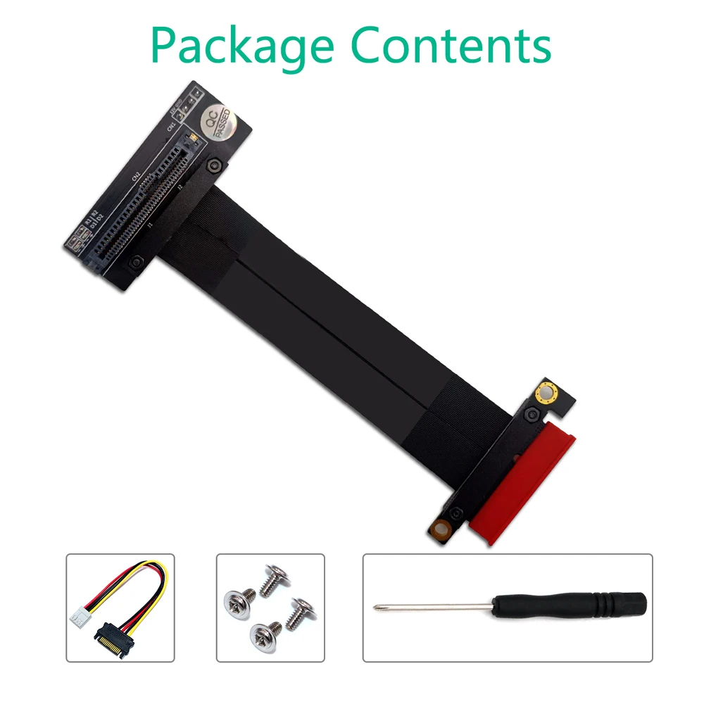 PCIE Riser Cable SFF-8639 U.2 to PCI Express 3.0 X4 32Gbps Ribbon Extender Extension Cable SFF8639 U2 Connector for U.2 NVME SSD