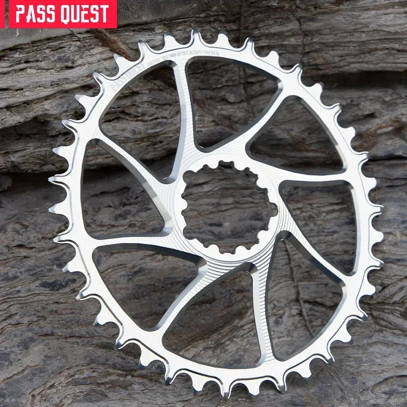 PASS QUEST 3 nails 3mm Offset Direct  Mount Narrow Wide Oval and Round MTB Bike Chainring for 10/11/12 Speed chains