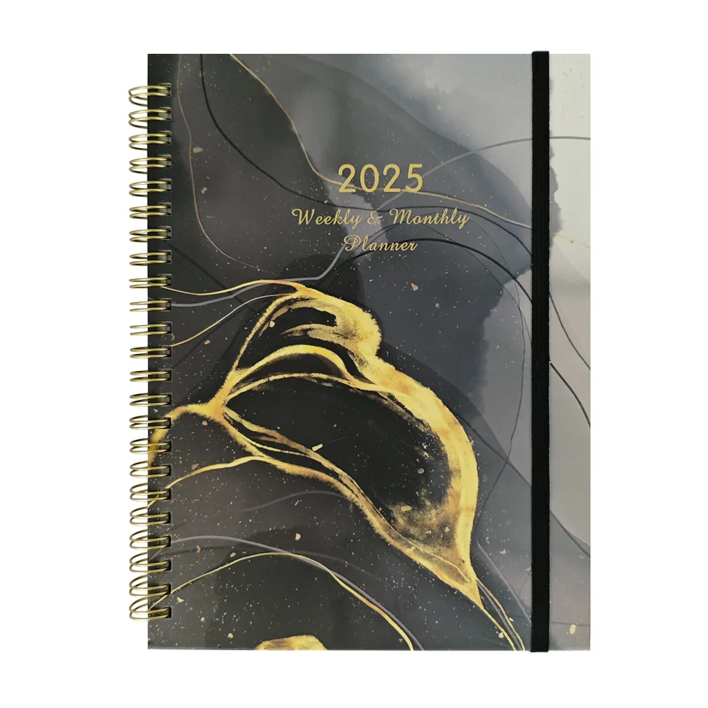 2025 Weekly Planner English A5 Agenda Planner Coil Notebook Stationery Gift Agenda Journal School Office Supplies Accessories