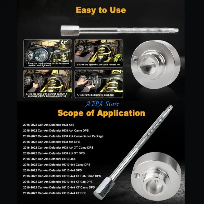 U13C 時間節約ベルト取り外しツールベルト分解セット Can Defender HD8/HD10 用