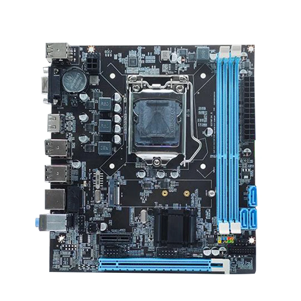 H61 placa-mãe lga1155 soquete i3/i5/i7 cpu computador mainboard 4 x sata 2.0 realtek 10/100 mbps lan integrado 2 x ddr3