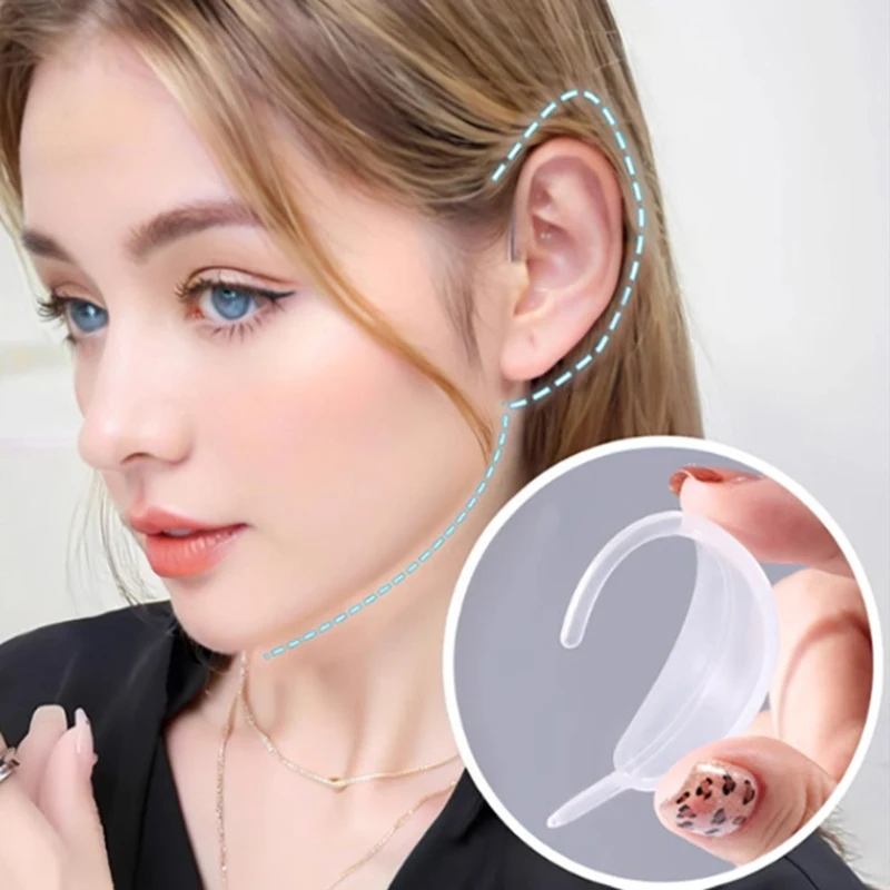 2026 NEW 2 Boxes V-Face Elf Ear Hooks Invisible Ear Stand Reusable Strong Support Ear Corrector Face Lifting Beauty Earrings