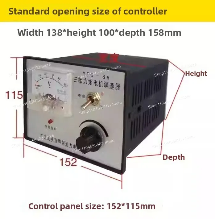 YTC-8A 380V Torque Motor Speed Controller/plastic Shell Three-phase AC Controller