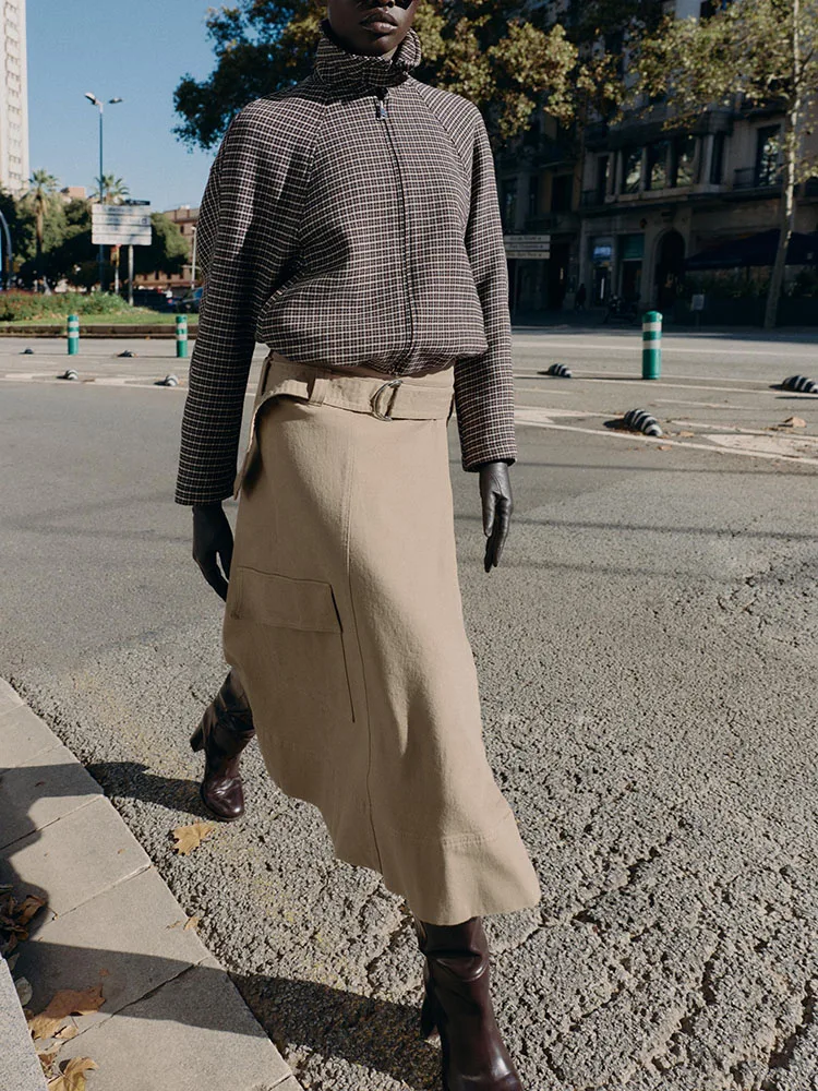 Dolce Sli Cotton Jaet Inverno Nuovo arrivo Plaid Capispalla Chiusura con cerniera Or Lunghezza Casual Sle Ladies Faion