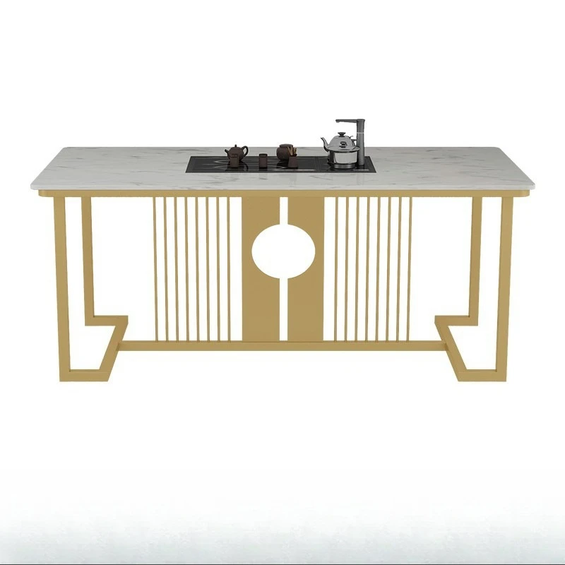 

Modern simple table set integrated combination light luxury tea table new Chinese tea table