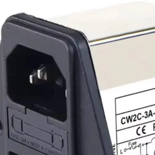 CW2C 3A 6/A 10A IE/C Power Filter With Fuse Switch Metal Case For Industrial Equipment Electrical Outlet Protection Device