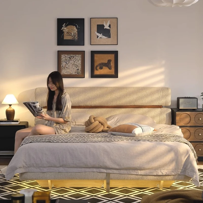 Queen Size Luxury Double Beds 180X200 Frame Adults Storage Double Bed Modern Princess Lit 2 Personnes Furnitures For Bedroom