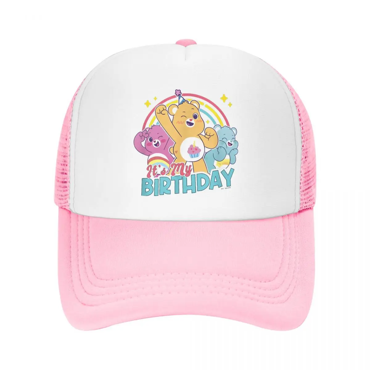 Care Bears Birthday Bear Rainbow Sparkles Baseball Cap Unisex Vintage Sun Hat Dad Hat Adjustable Polyester Racing Cap Summer Cap