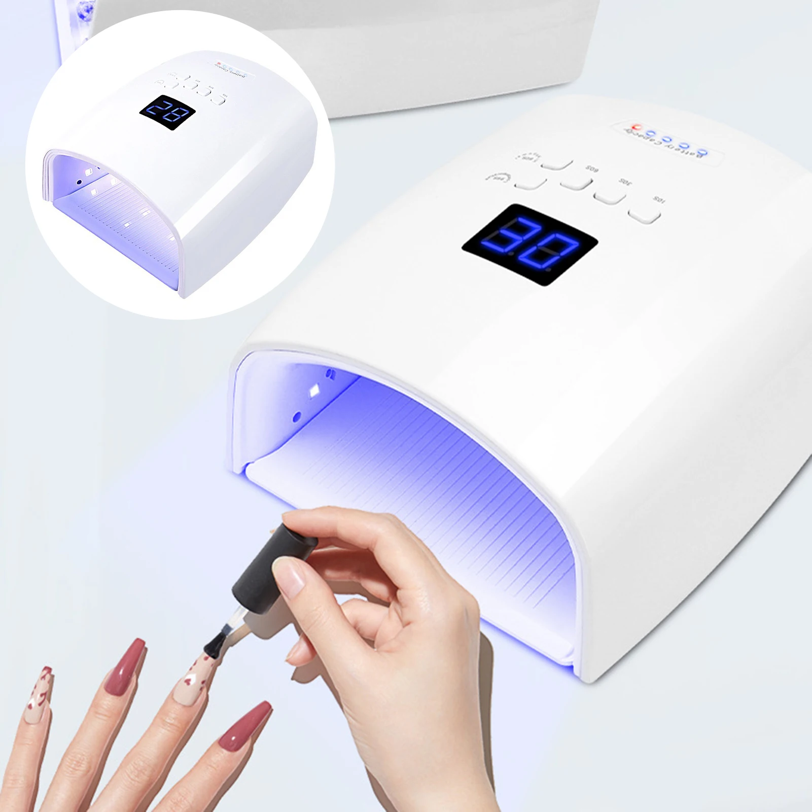 مجفف خفيف لطلاء الأظافر اللاسلكي، مجفف أظافر فني سريع الجفاف، هدية للزوجة والصديقة