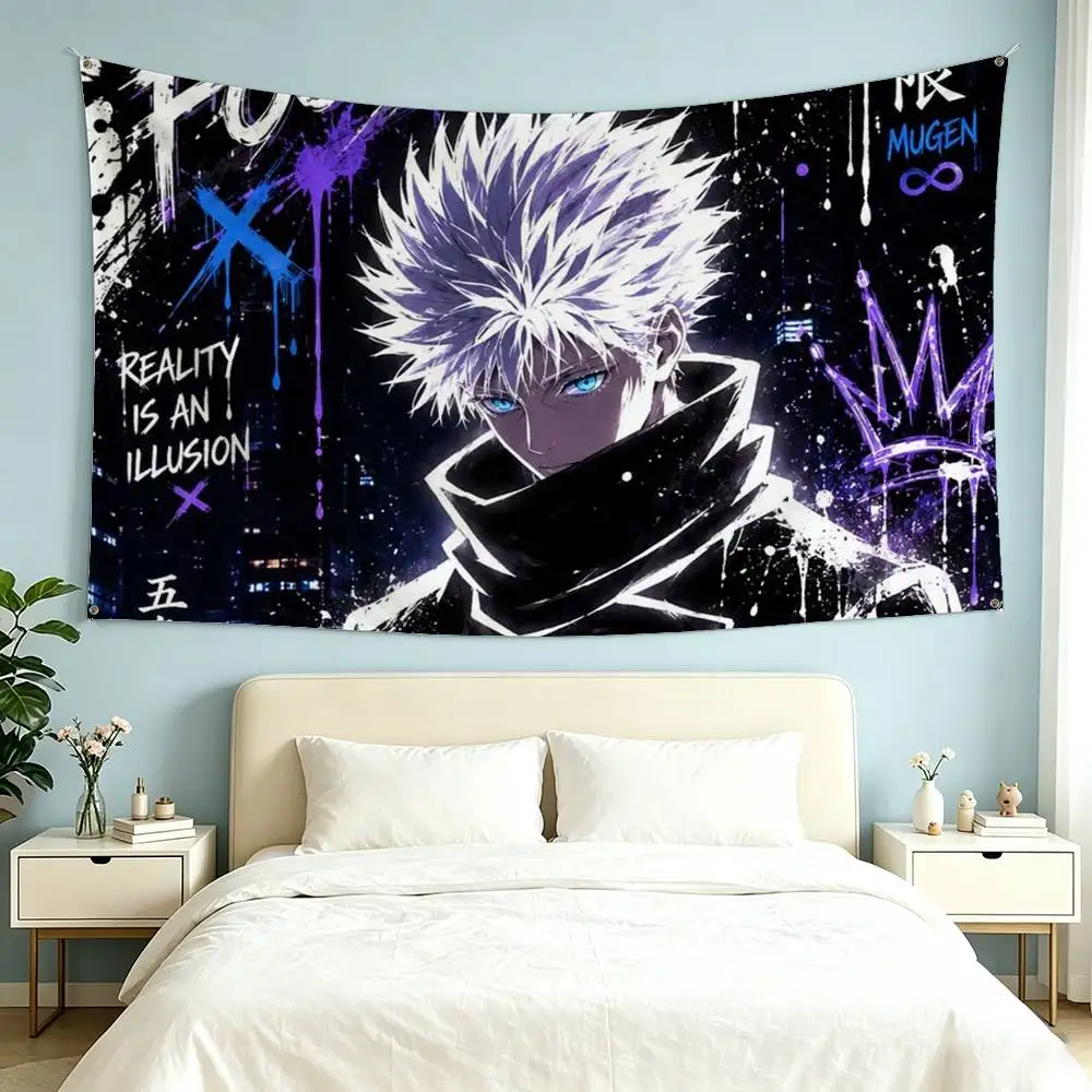 Anime J-Jujutsu Kaisen S-Satoru Gojo  Flag Suitable For Party Club Outdoor Interior Wall Decoration Banner Fans Gift