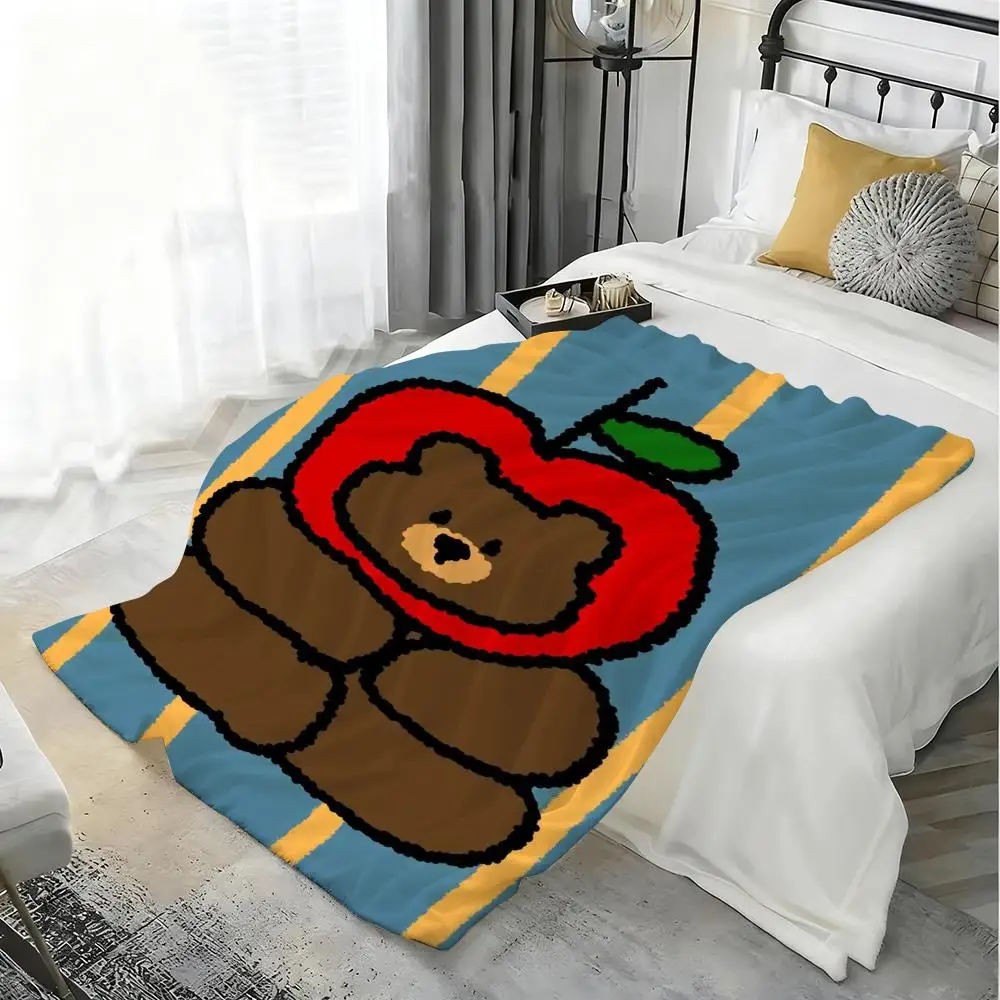 Cute And Warm Caramel Puppy Throw Thick Flannel Blanket Lightweight Warm Cozy Skin-Friendly Throw for Sofa Bed Office Winter Use