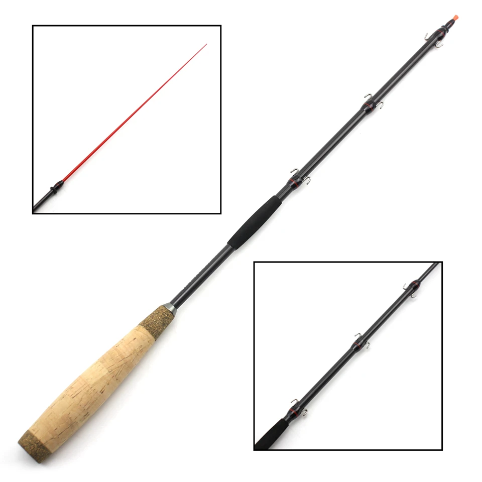 NEW  95cm 30g Winter Fishing Ice Fishing Rod Feeder Carp Fishing Pole Carbon 3 Section Ultra-light Telescopic Fishing Rod pesca