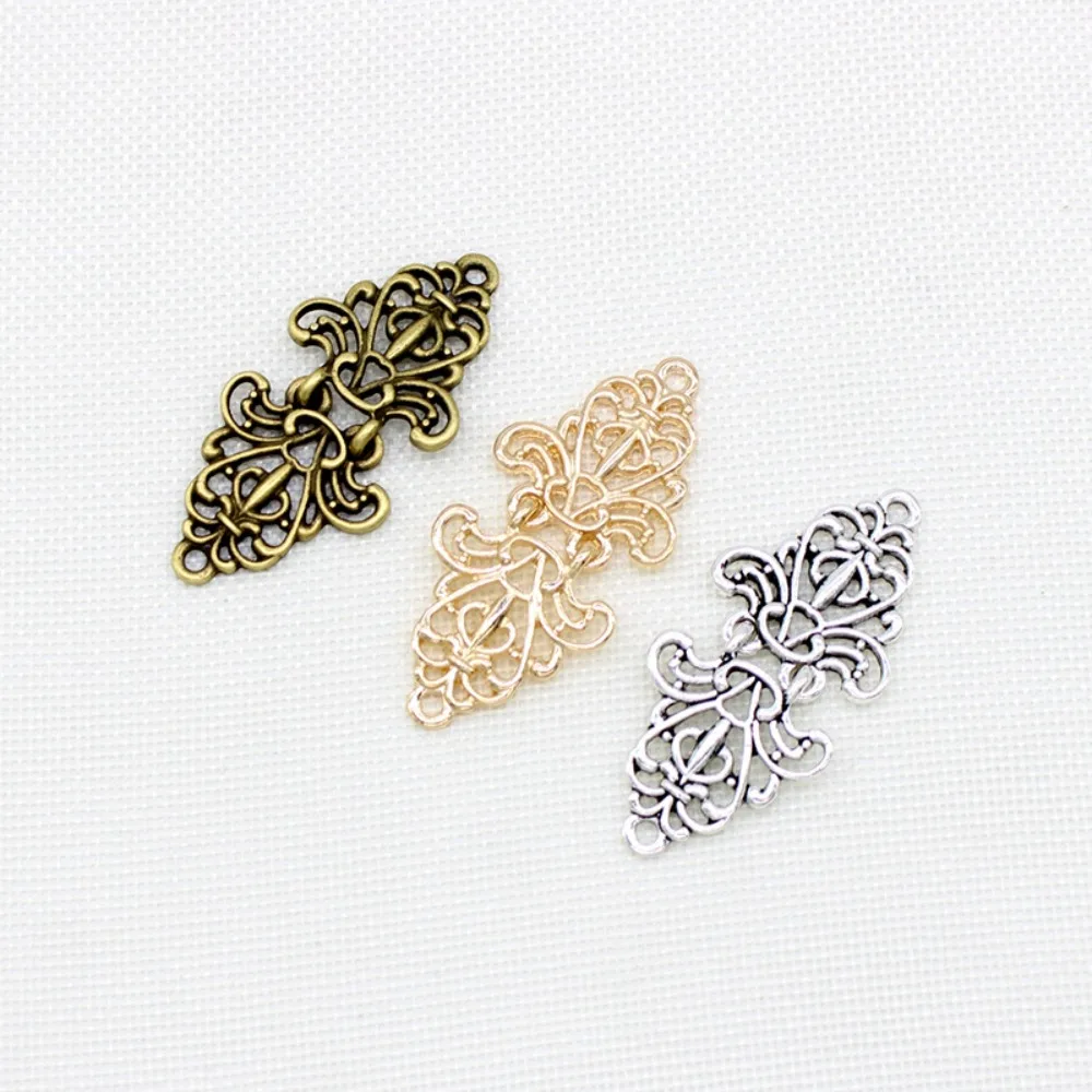 Vintage Hollow Alloy Sweater Buckle Knot Button Cape Cloak Clasps Fasteners Shawl Dress Cardigan Clips for Hand Sewn Clothing