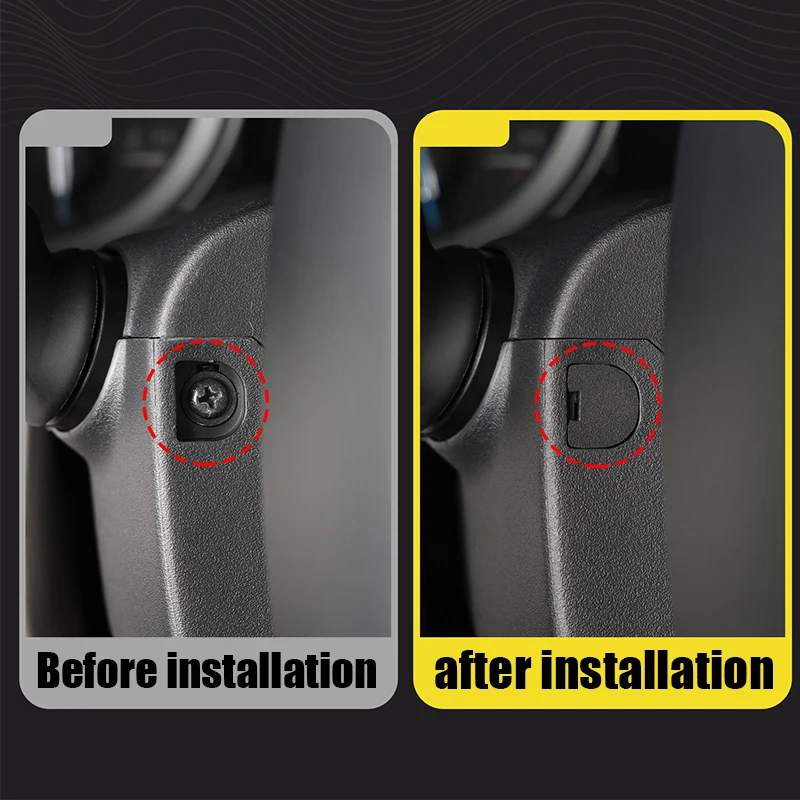 For Toyota Land Cruiser Prado 250 Series 2024 2025 Car steering wheel screw cover interior products rust and dust prevention