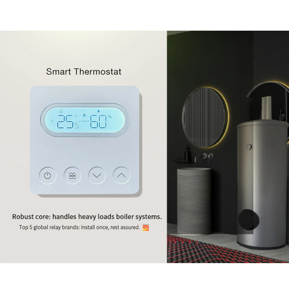 

ZigBee Smart Thermostat For Underfloor Heating Tuya Thermostat Water Gas Boiler Warm Floor Heating Temperature Controller Alexa
