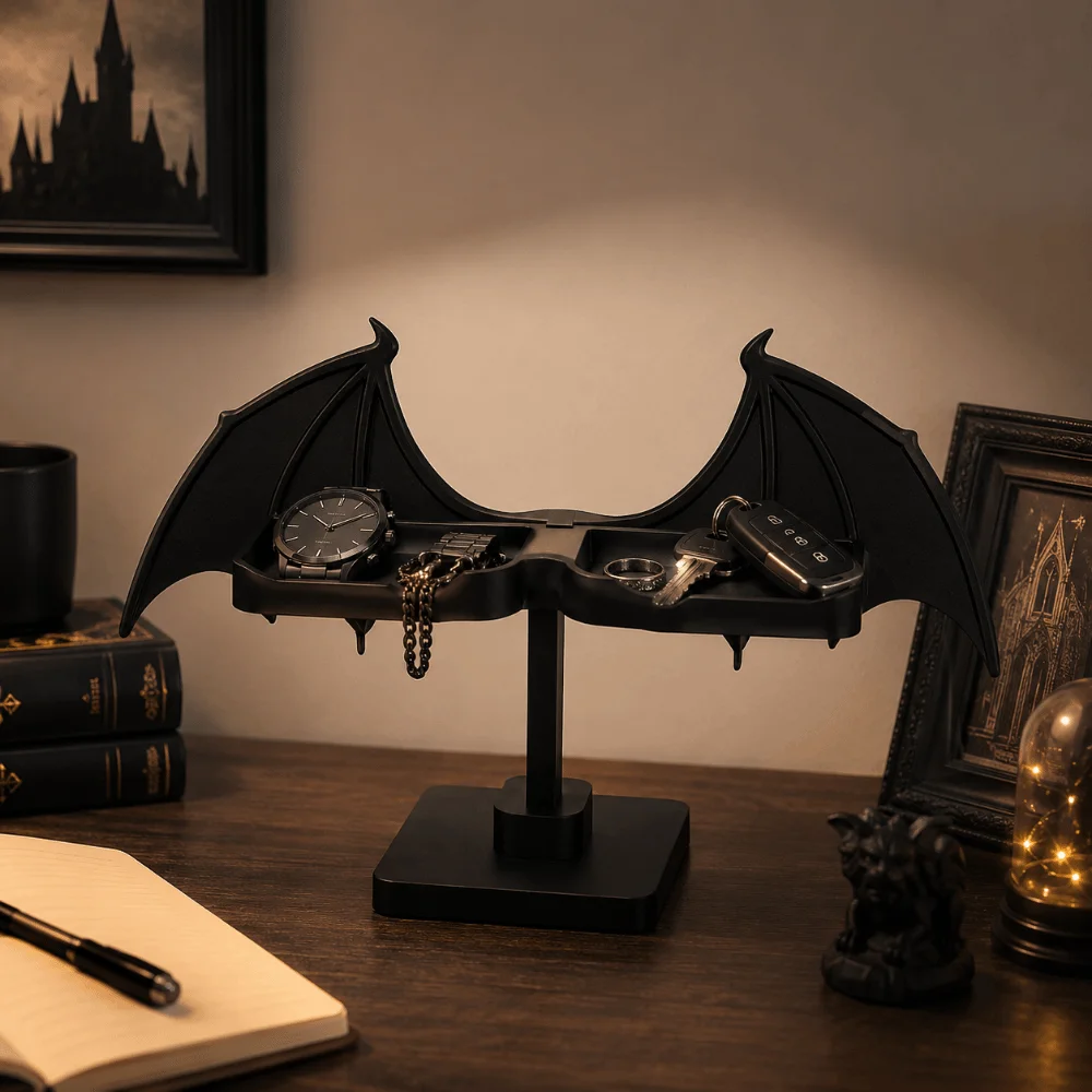 Bat Wing Eyeglasses Holder Halloween Ornaments Creative Storage Rack Gothic Style Jewelry Display Stand Tabletop Decor