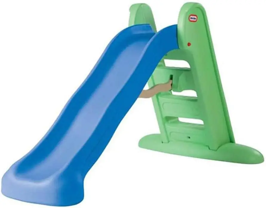 Easy Store Large Slide , Blue/Green 5-foot long slide sized especially for young kids