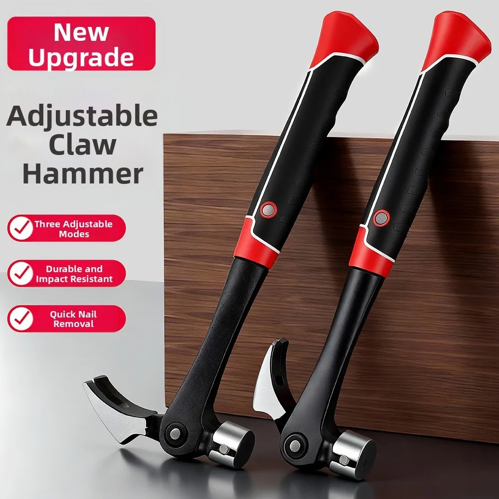 Home Renovation AS SHOWN Adjustable Hammer Efficient Nail Removal Tool Dual-function Nail Puller For Carpentry