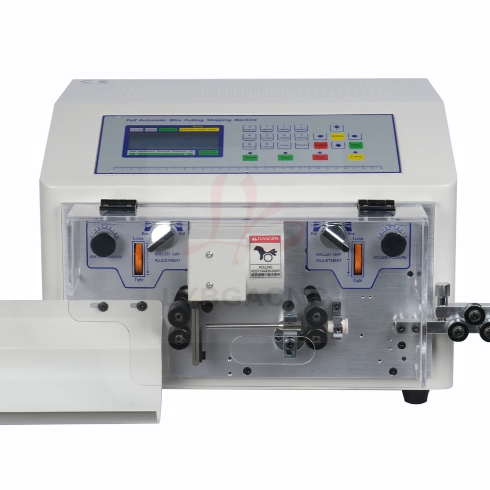 SWT-608-SDN SDS 4 Wheels Automatic Short Wire Peeling Stripping Cutting Machine 0.1-6mm2 Touch Screen Wire Stripper 220V