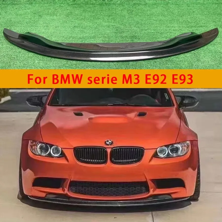 لسيارات BMW M3 E92 E93 ألياف الكربون شفة أمامية للسيارة المصد الأمامي كلبشة سبويلر الناشر الجبهة الشفة الذقن 06-11 اكسسوارات السيارات #1