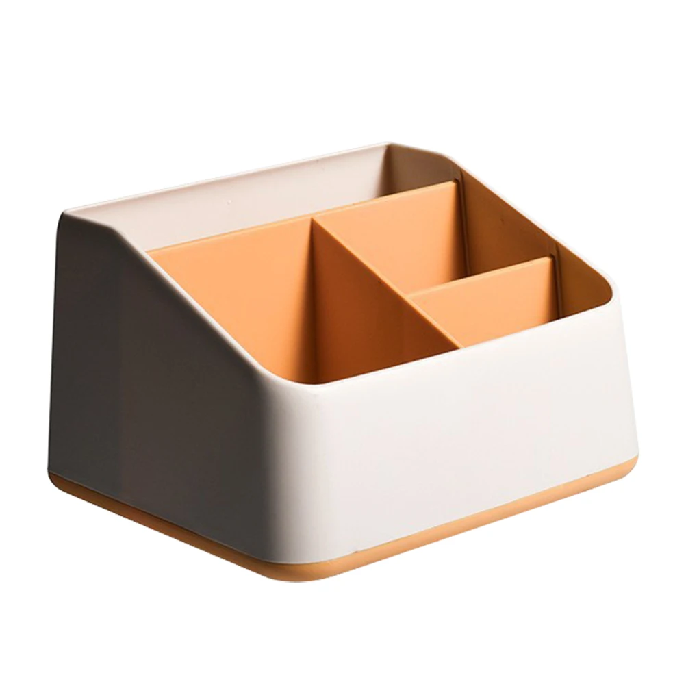 

Sturdy Multi Grid Storage Box Desktop Organizer Stationery Holder Home Office Compact Design Yellowdesktop Storage Box