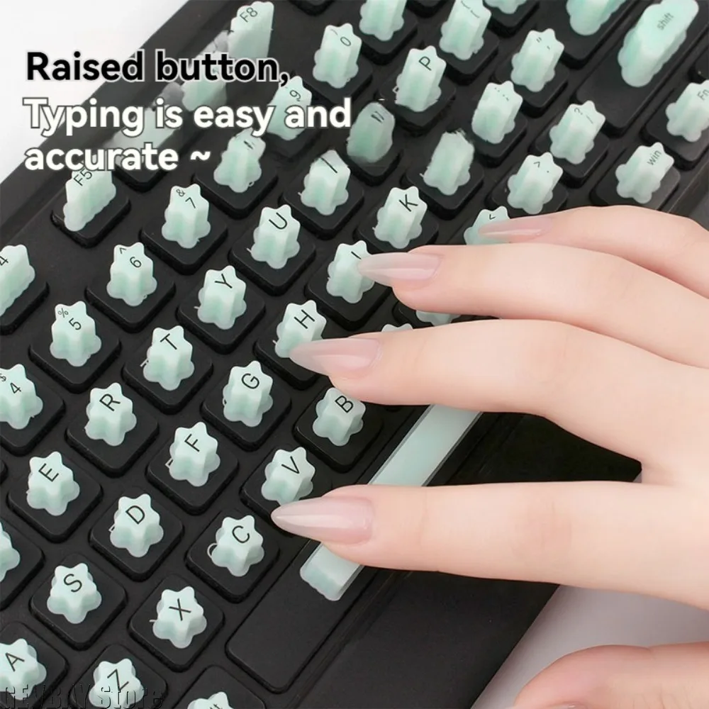 Tastaturaufkleber, Nagel, spezielle Höhenvergrößerung, Tastaturaufkleber, Tippartefakt für Notebook, mechanische Tastatur, Desktop