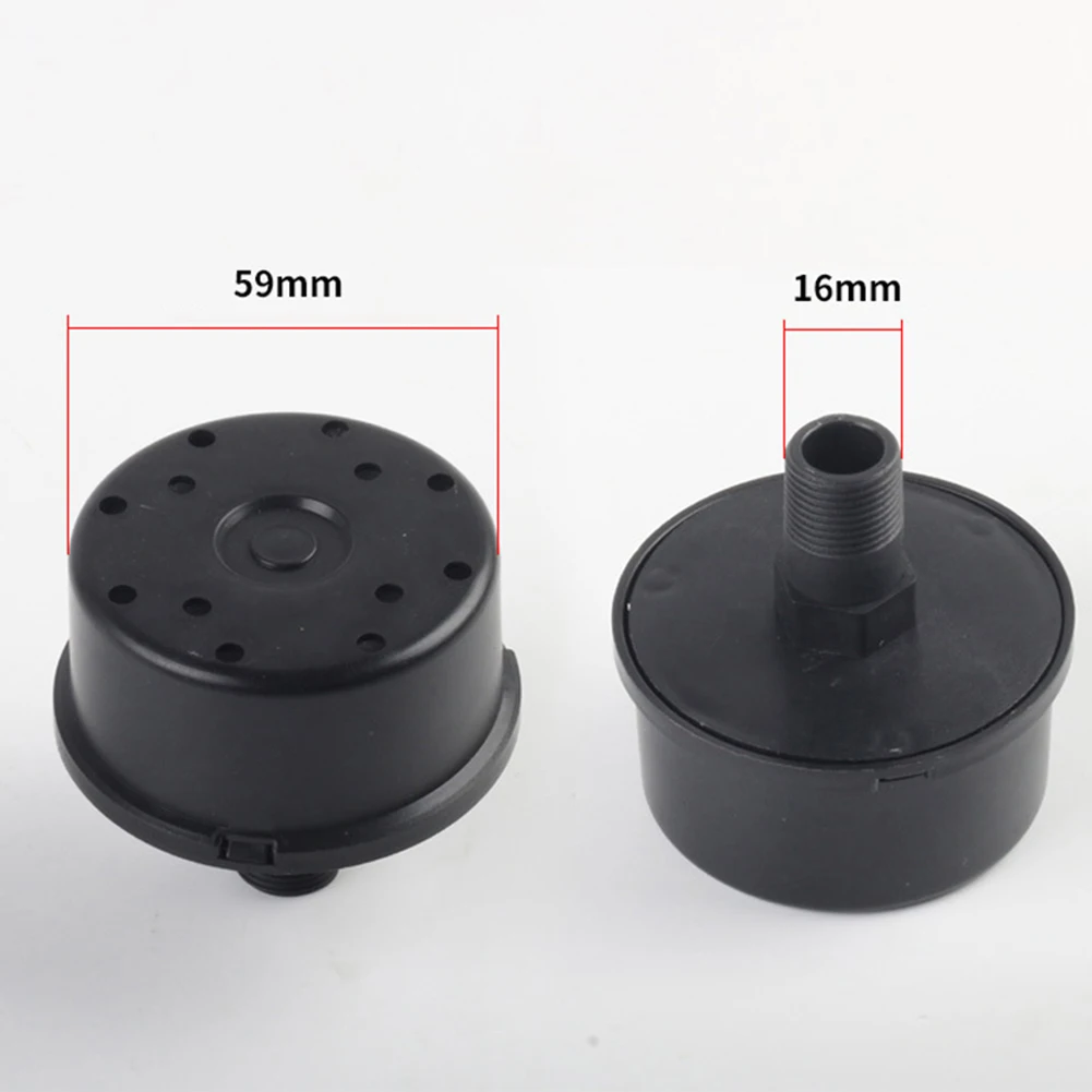 Durable Filter Silencer Air Pump Muffler 16mm Male Thread Air Compressor Muffler Filter Noise Silencer Lightweight Portable