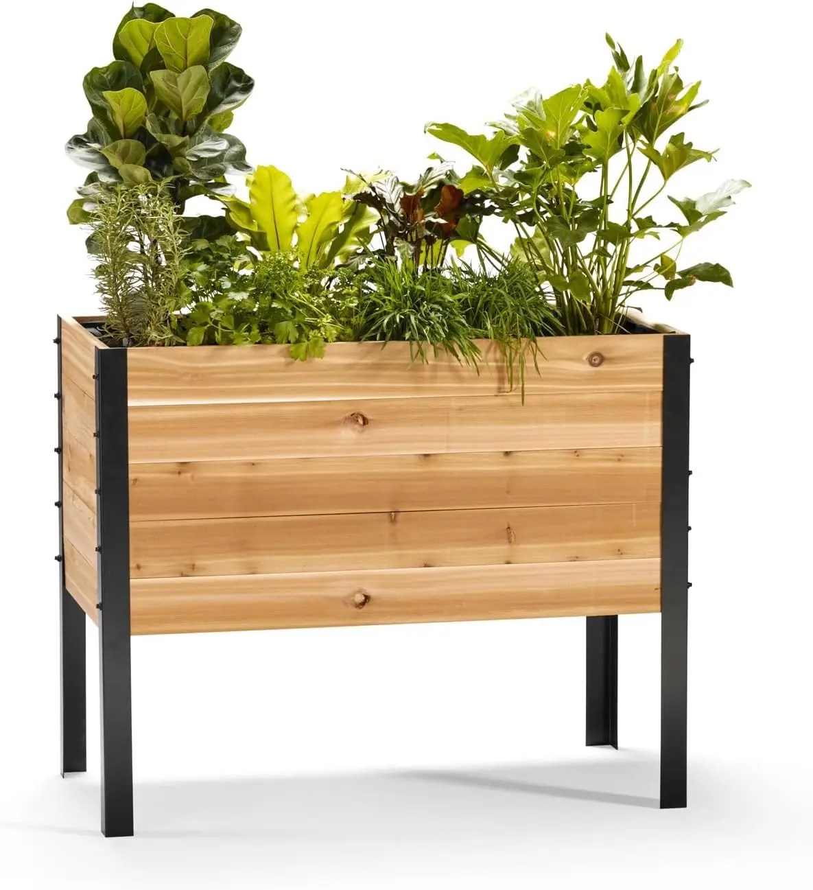 Canadian Cedar Wood Elevated Garden Bed Planter Pot Grow Herbs Flowers Vegetables Home Indoor Outdoor Patio Balcony Deck
