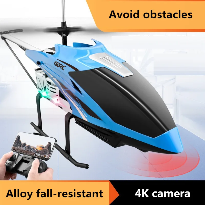 4K Camera RC Helicopter 3.5CH 72cm Extra Large Remote Control Aircraft Model Outdoor Alloy RC Drone Kids Toy