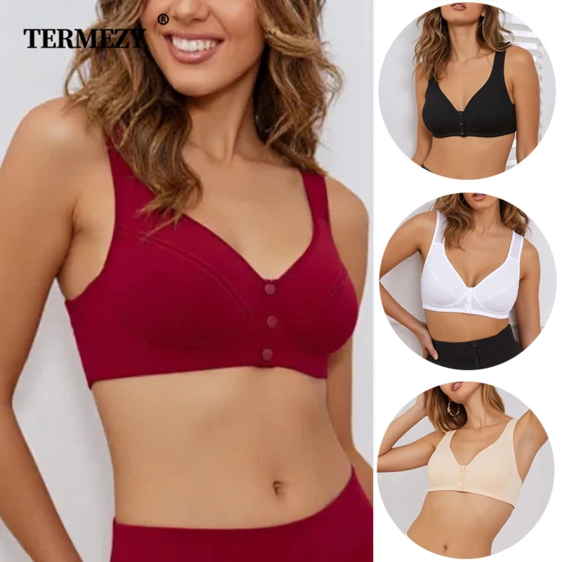 

Комплект TERMEZY: бесшовный спортивный бюстгальтер с высокой эластичностью, эффектом пуш-ап и мягкой подкладкой, женский, с застежкой спереди, сексуальное нижнее белье