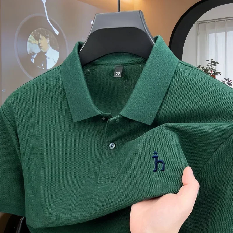 100% reine Baumwolle, hochwertiges Marken-Poloshirt für Herren, kurzärmelig, Sommermode, exquisit gesticktes Golf-Oberteil, lässiges T-Shirt. ﻿ – Detail 25