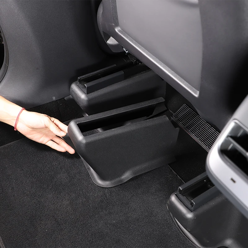 

For Tesla Model Y 20-21 Car Rear Seat Slide Rail Anti-Kick Prevent Cuts Soft Corner Guard ABS Interior Modification Accessories