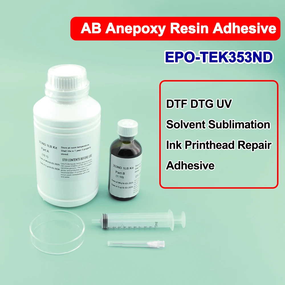 AB Anepoxy Resin Adhesive For DTF DTG UV Printer Head Refurbish EPO-TEK 353ND PrintHead Repair High Temperature Resistance