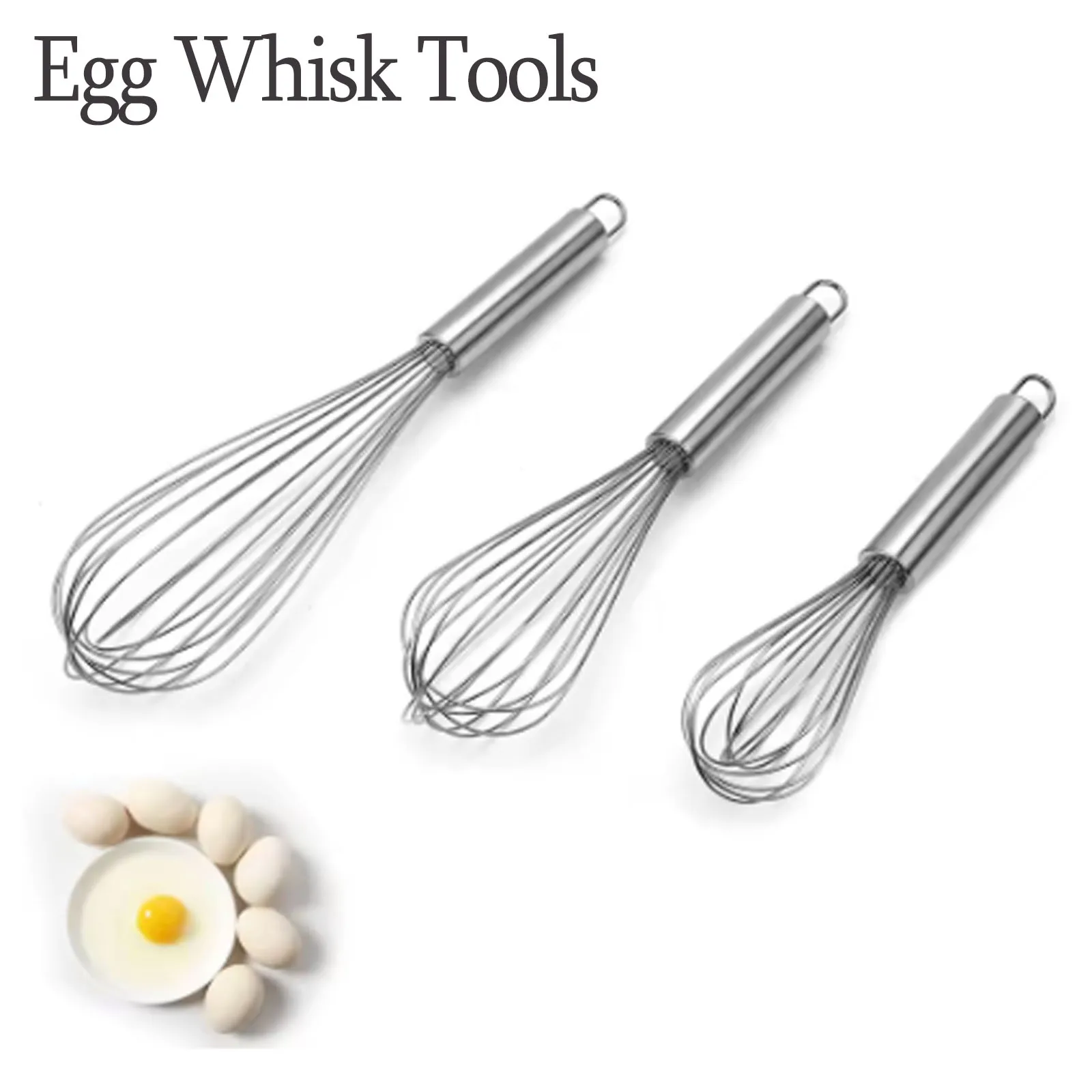 8/10/12 Zoll Edelstahl Ei Rühren Ballon Schneebesen Manuelle Schneebesen Mixer Küche Backen Utensil Creme Butter Schneebesen