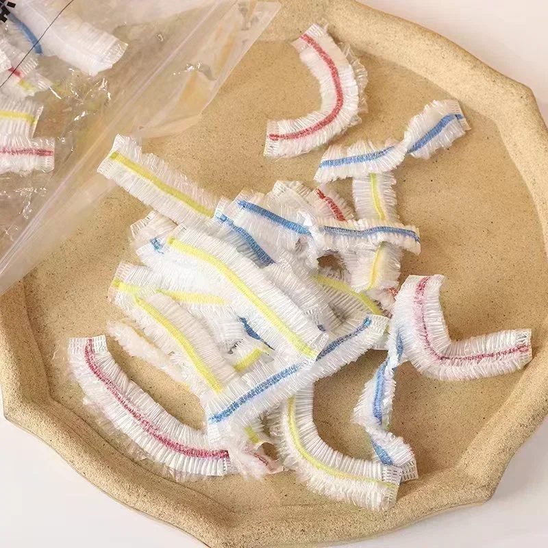 50/100pcs Colorful Saran Wrap Disposable Food Cover  Food Grade Fruit Fresh-keeping Plastic Bag Kitchen Accessories