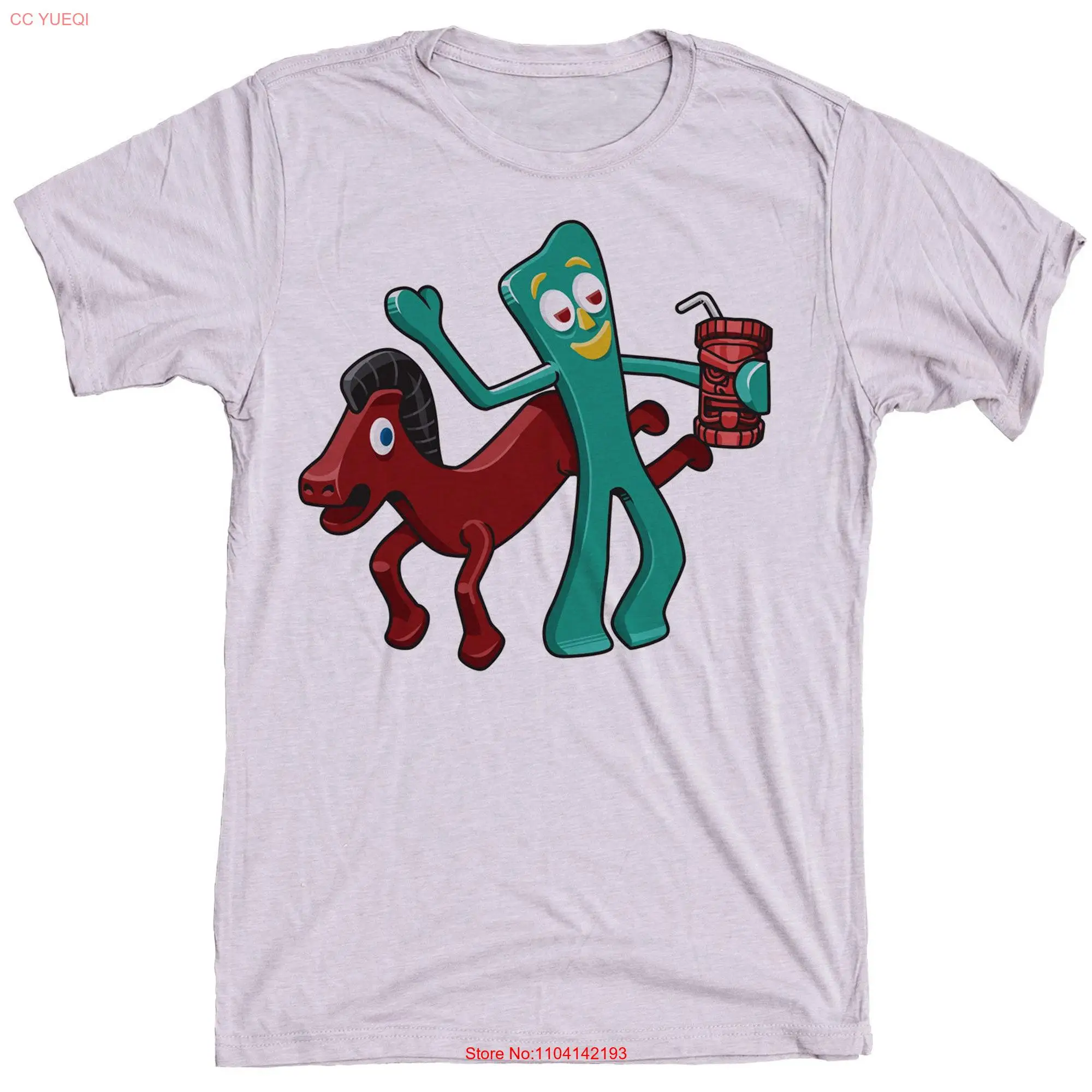 Tiki Party T Shirt of Gumby drinking Mug long or short sleeves