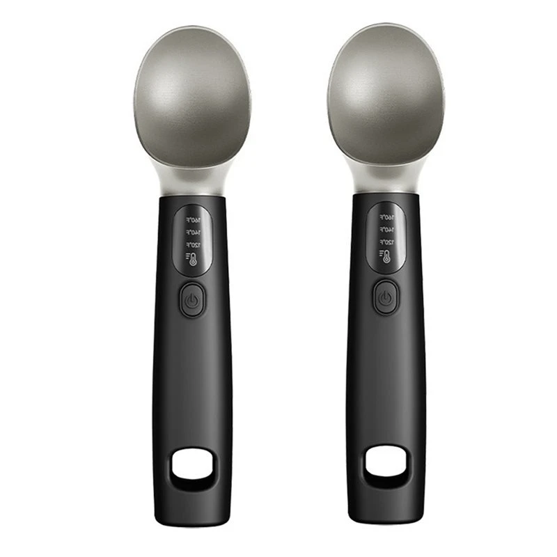 【RECOMENDAR】Electric Heated Ice Cream Scoop, Adjustable Temperature For Hard Ice Cream Black
