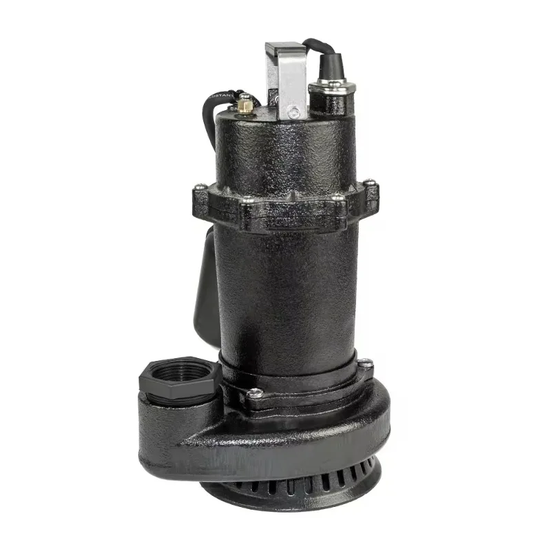 Cast iron submersible sewage pump with switch, for residential and household use