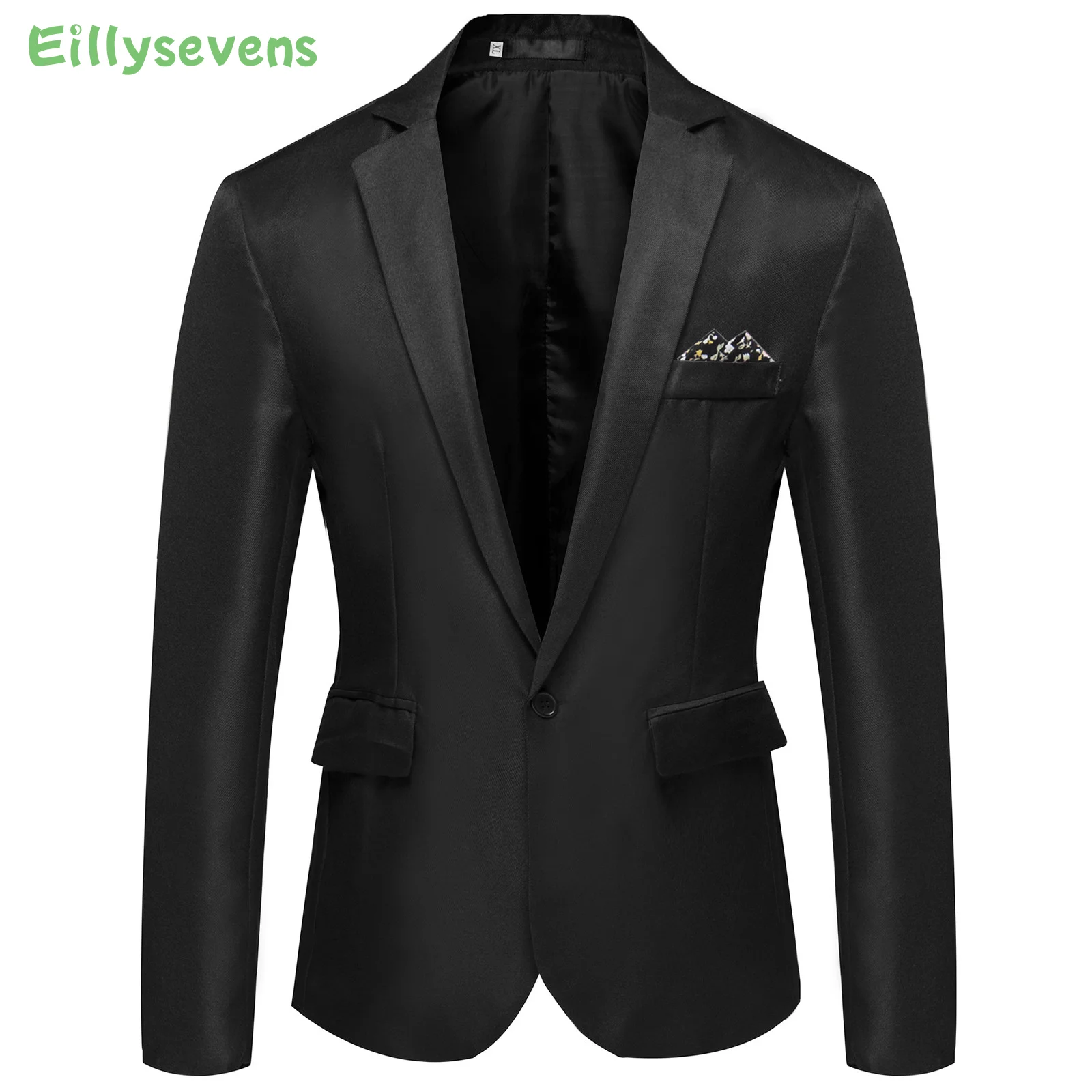 Retro Suit for Men Mens Casual Autumn And Winter Trend Collar Single Two Buttons Slim Fit Round Hem Pockett Jacket And Tuxedo