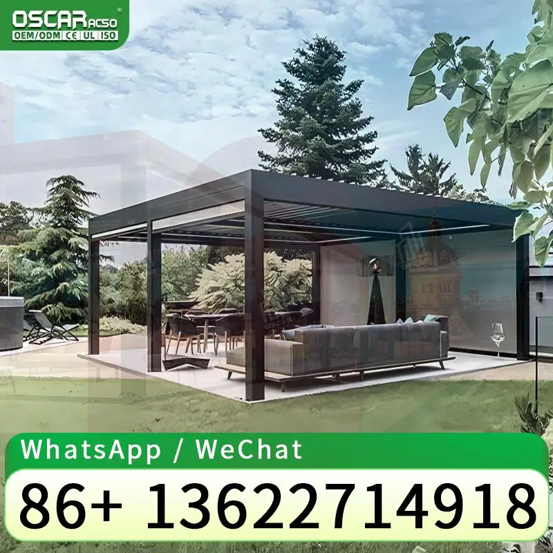 Waterproof Opening Roof Louver Outdoor Gazebo Tent Pergola for Garden Patio Backyard pergolas