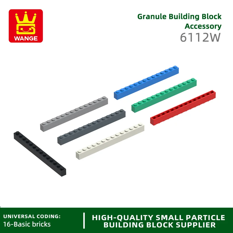 Wange 19Pcs/Lot 6112W Thicks 1X14 Dots Building Blocks Moc Basic Accessories Compatible With Assembles Bricks Children Toys Gift