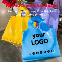 50 pieces clothing store tote bag color custom logo printing for gift clothing store bag small business logo printing