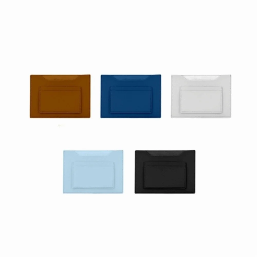 Draagbare effen kleur paspoorthoes Multifunctionele vliegtuig check-in kaarthouder PU lederen paspoortclip Ticketmap mannelijk