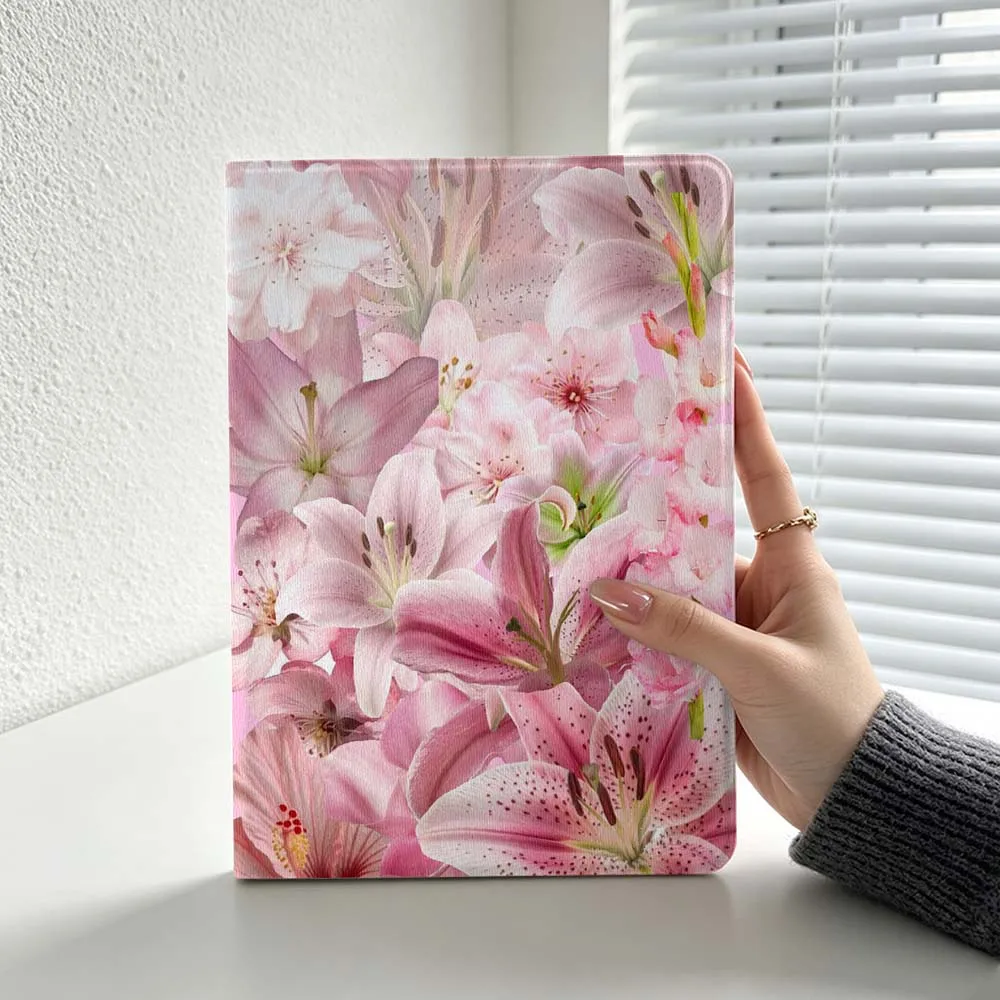 Pink Floral Pattern For Lenovo Xiaoxin Lenovo Tab Pad Pro Plus K11 P12 M10 Legion Y900 Soft Inch Tablet Case Cover
