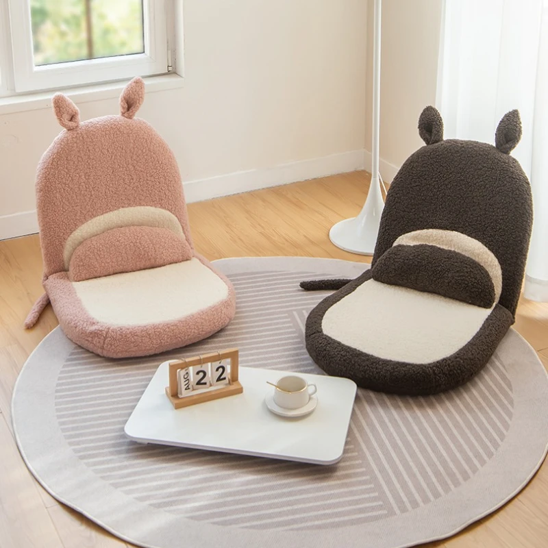 Foldable Floor Chairs Japanese Tatami Lounger Cute Girls Backrest Sofa Seat Space-Saving Single