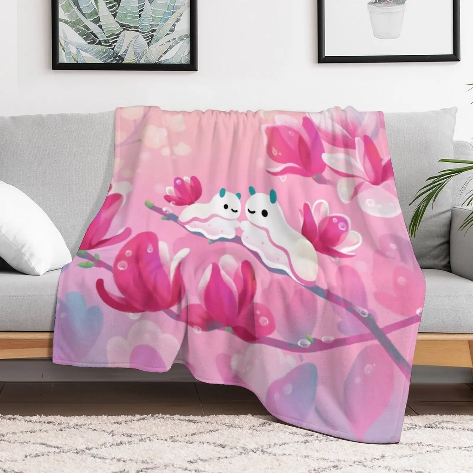 Magnolia sea slug Throw Blanket Multi-Purpose anime Blankets