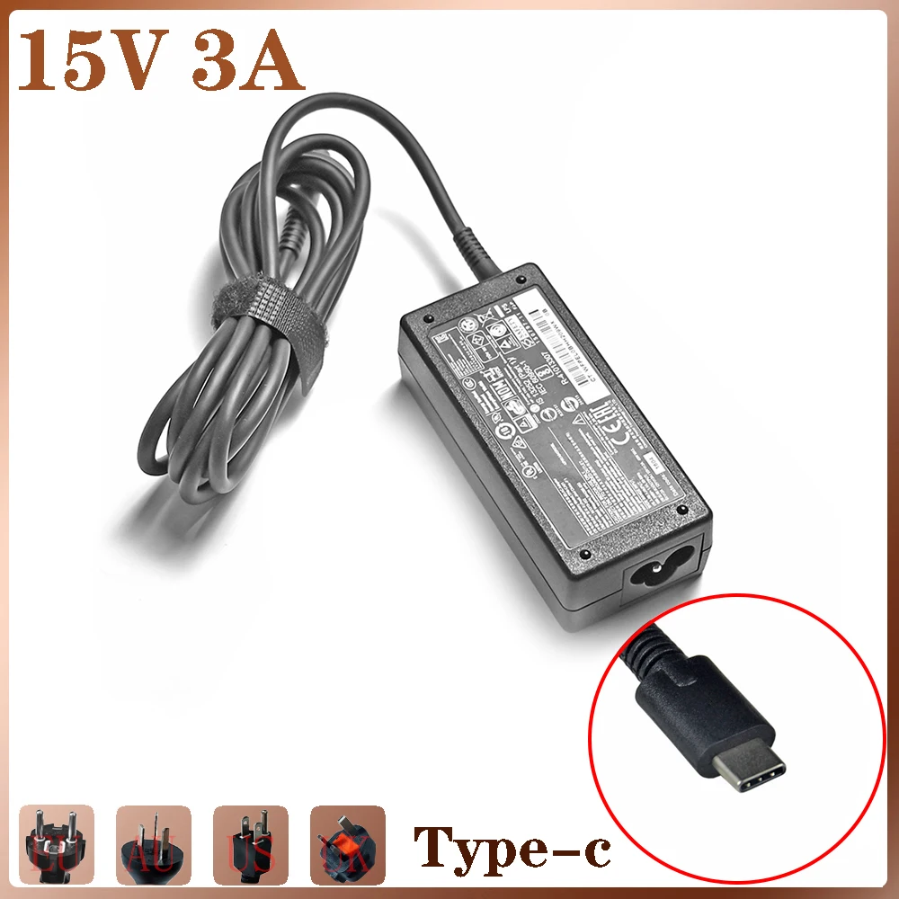 15V 3A 45W USB Type C AC Power Adapter for HP Spectre 12-a000 x2 13-v000 Laptop Charger TPN-CA01 918337-002 844205-850