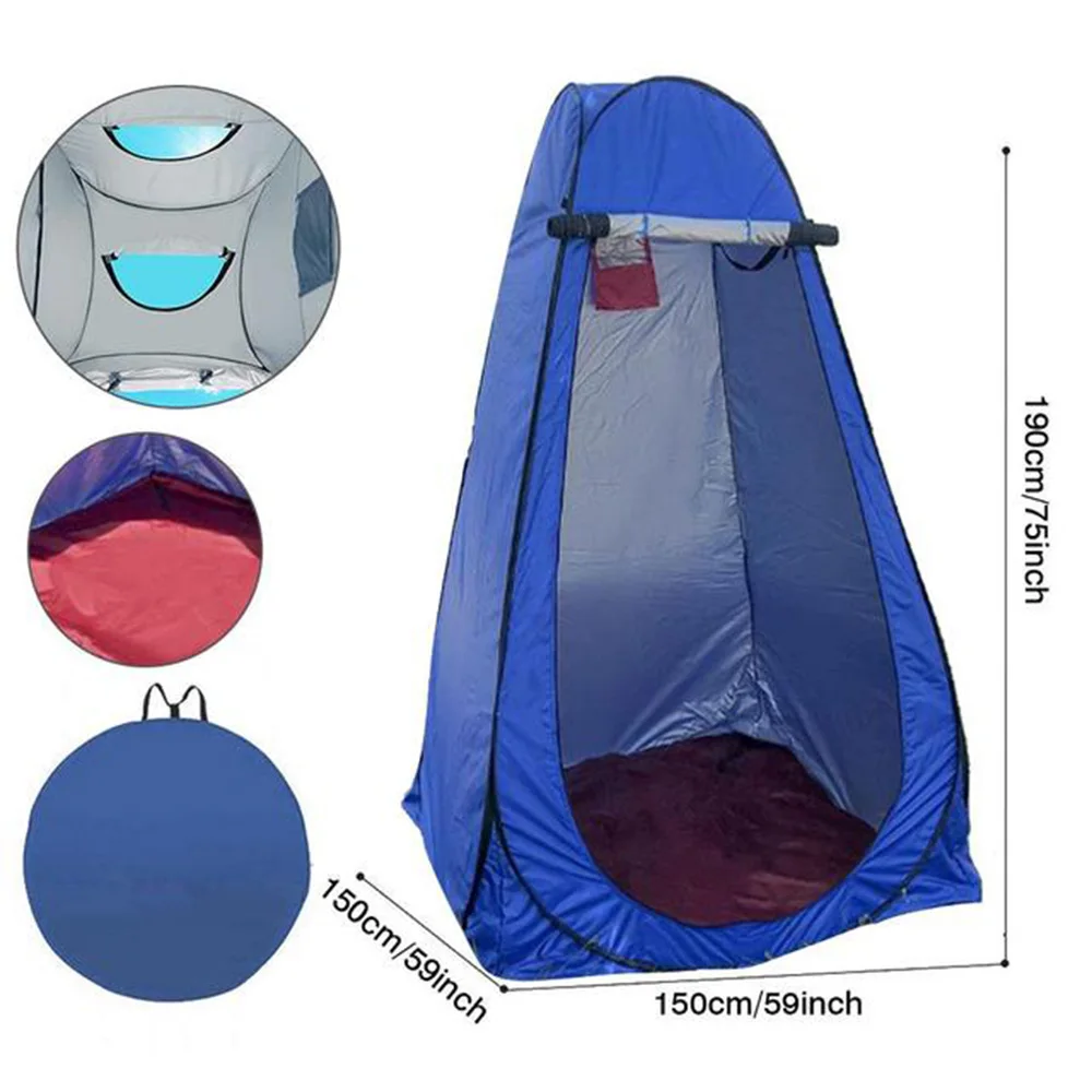Tienda de campaña portátil al aire libre, carpa de ducha, cubierta de baño Simple, cambio de ajuste, tienda de habitación, inodoro móvil, tienda de