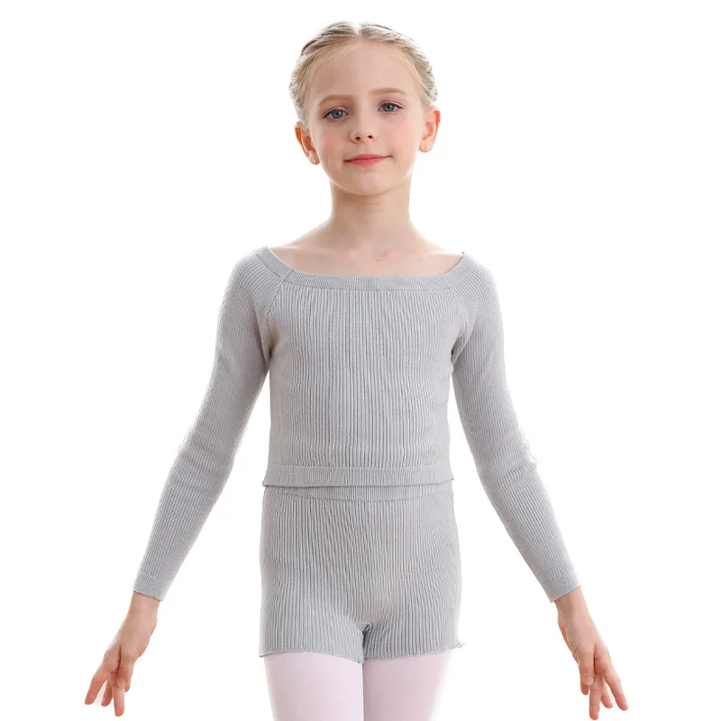 Детский танцевальный комплект для латинских и балетов из Великобритании — термослойный топ и леггинсы с поддержкой осанки для экзаменаторов для девочек, базовый тренировочный костюм