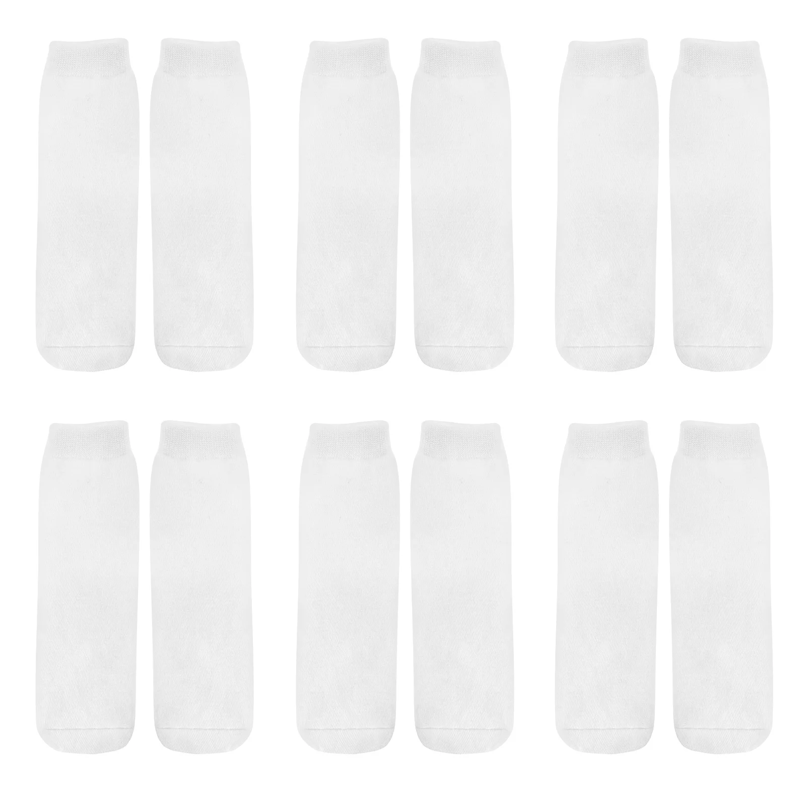 6 Pairs Sublimation Ankle Socks White Double-sided Printing Digital Cotton Blank Embryo